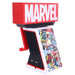 Support de charge Marvel Cable Guy Ikon blanc avec logo lumineux et manette PS5 posée dessus