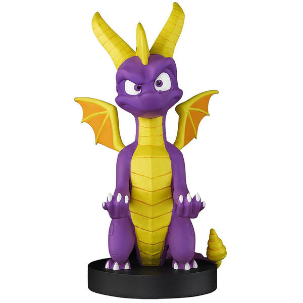 Support Spyro the Dragon de 21 cm tenant une manette PlayStation 5 DualSense sur fond blanc