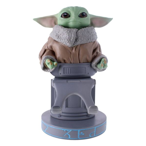 Figurine Grogu The Mandalorian de 21cm tenant un support pour manette de jeu