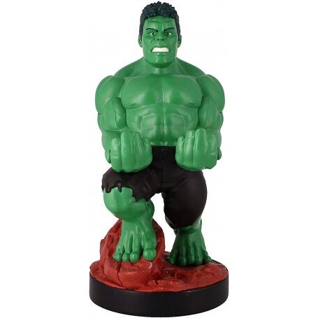 Figurine Marvel Avengers Hulk Cable Guy de 21cm vue de face avec manette posée