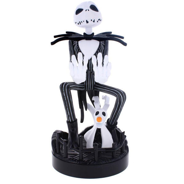 Figurine Jack Skellington Disney Nightmare Before Christmas vue de face tenant un support manette