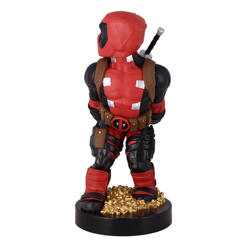 Vue de côté du support Deadpool Marvel avec une manette Xbox Series S/X posée