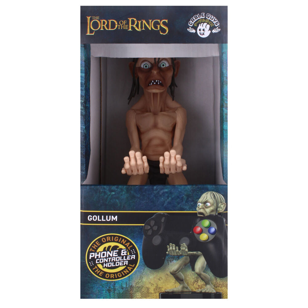 Ensemble complet : figurine Gollum support câble avec manette Xbox Series et smartphone