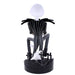 Détail du visage sculpté de la figurine Jack Skellington sur support manette