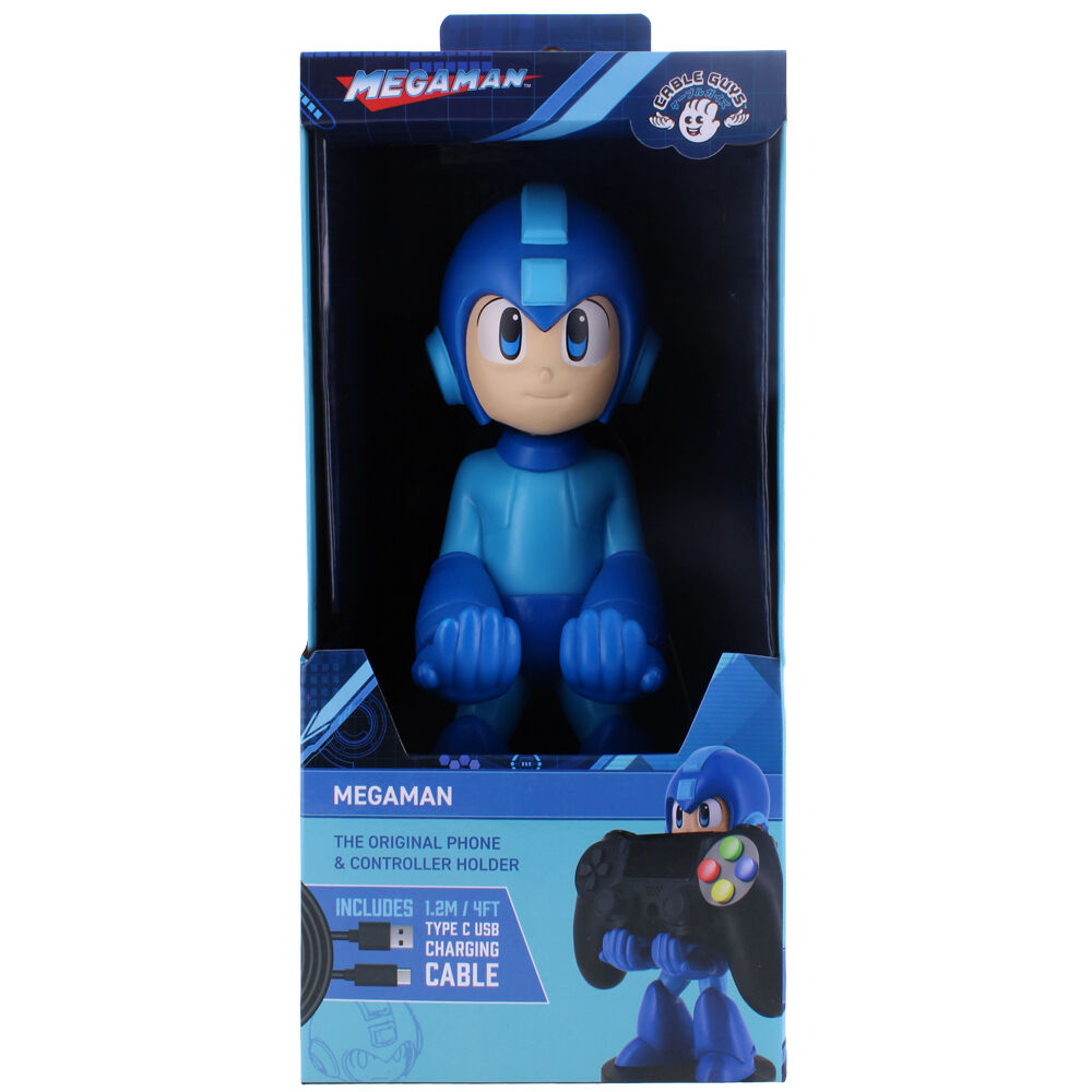 Photo du packaging EXQUISITE GAMING du support Mega Man Cable Guy avec informations produit visibles