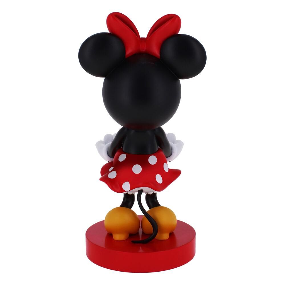 Vue latérale du support Cable Guy Minnie tenant un smartphone et une manette Xbox