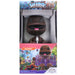 Présentation du support Cable Guy Sackboy sur un bureau de gamer avec manettes PlayStation et Xbox