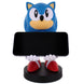 Présentation du support Cable Guy Sonic 30th Anniversary avec un iPhone posé, démontrant la compatibilité smartphone