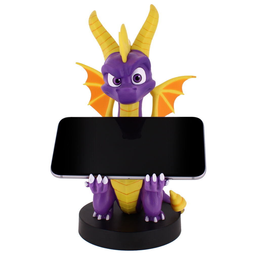 Support de manette et smartphone Spyro the Dragon avec plusieurs angles montrant la robustesse