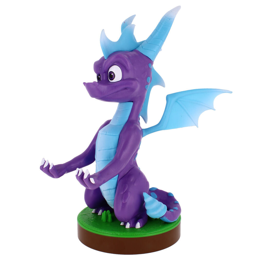 Détail du design figurine Spyro the Dragon sur le support Cable Guy EXQUISITE GAMING