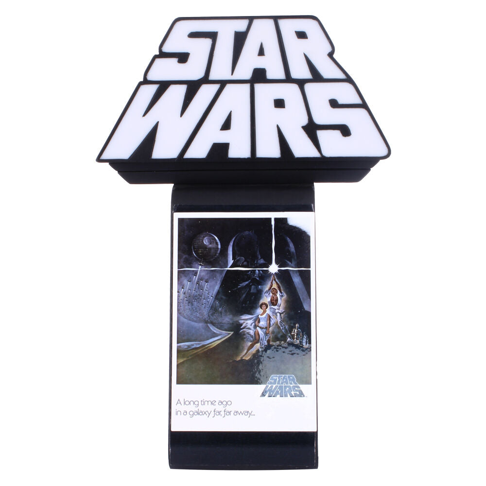Support de charge Star Wars Cable Guy Ikon 20cm blanc avec éclairage LED et logo Marvel illuminé