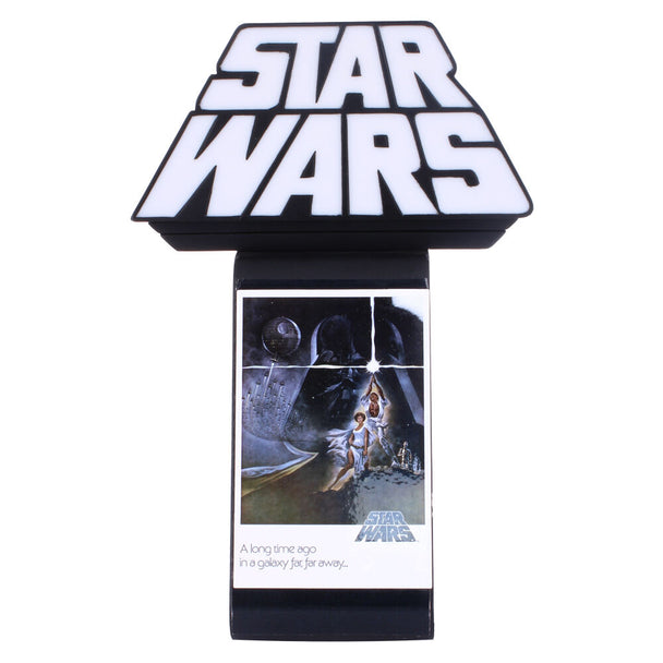 Support de charge Star Wars Cable Guy Ikon 20cm blanc avec éclairage LED et logo Marvel illuminé