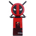 Détail du décor bande dessinée Marvel sur la colonne blanche du support Deadpool Cable Guy