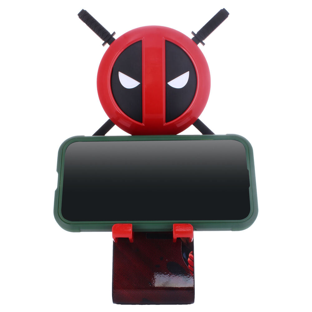 Image du support Deadpool Cable Guy avec casque posé, compatible SP2 Powerstand