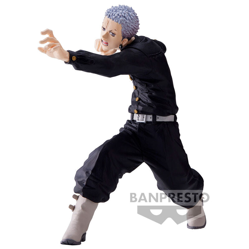 Figurine Takashi Mitsuya Tokyo Revengers 16 cm vue de face avec détails précis