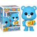 Collection complète montrant la figurine Funko POP Care Bears Champ Bear avec ses accessoires