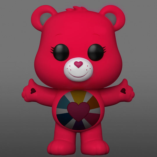 Boîte cadeau collector Funko POP contenant la figurine Hopeful Heart Bear pour célébrer 40 ans des Care Bears