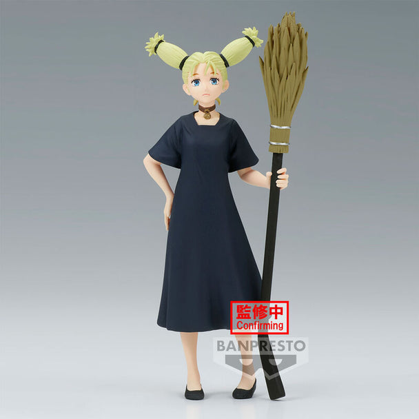 Détail de la figurine BANPRESTO Momo Nishimiya avec expression faciale et costume précis