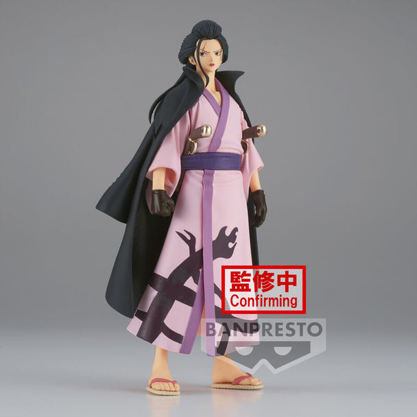 Détail du visage et des vêtements de la figurine Izou BANPRESTO One Piece