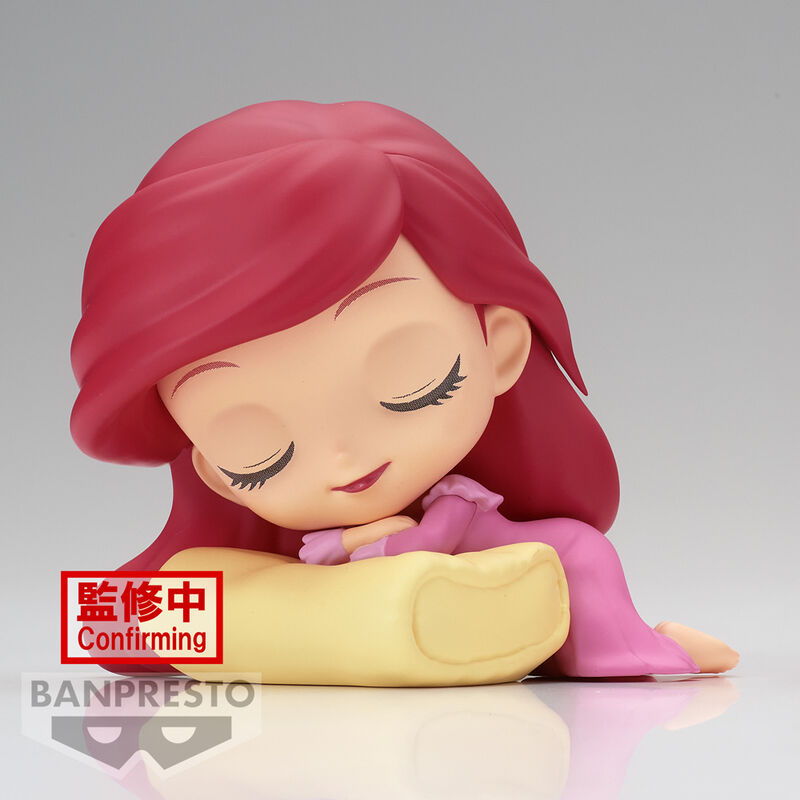 Profil gauche de la figurine Ariel Q Posket montrant les couleurs vives et la finition BANPRESTO