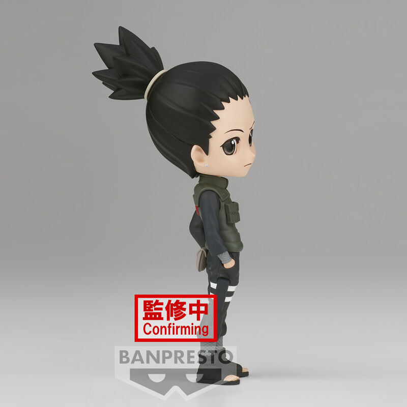 Zoom sur les mains croisées de la figurine Nara Shikamaru Q Posket BANPRESTO