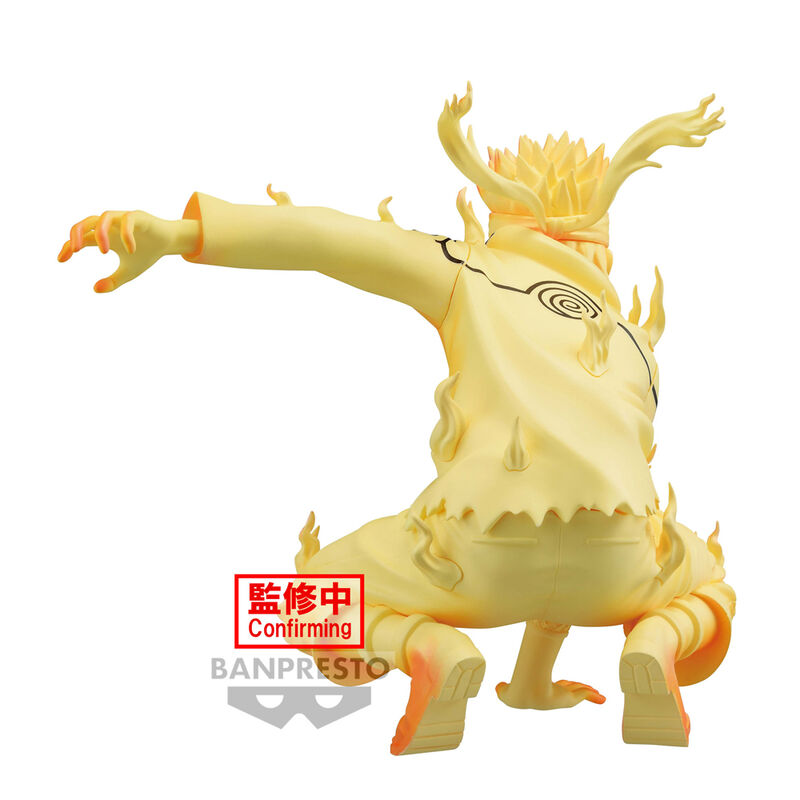 Photo de la figurine Naruto Uzumaki BANPRESTO avec arrière-plan neutre mettant en valeur les couleurs vives