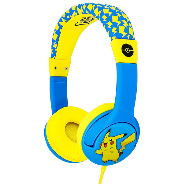 Casque enfant Pikachu Pokémon OTL TECHNOLOGIES avec coussinets doux et serre-tête ajustable, vue de face