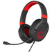 Casque gaming Pokémon Pokeball noir et rouge vu de face avec logo OTL TECHNOLOGIES