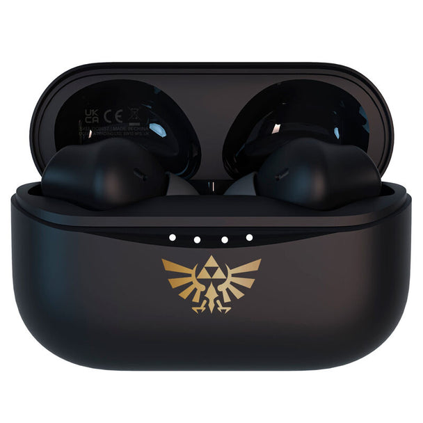 Écouteurs sans fil Nintendo Legend of Zelda TWS pour enfants avec boîtier de recharge compact et design coloré