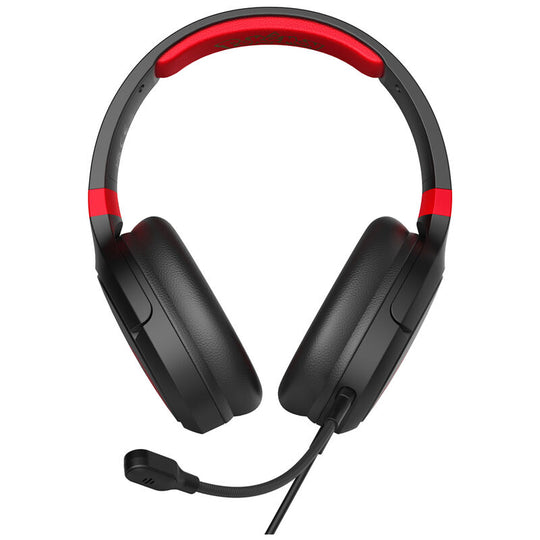 Vue rapprochée de l'oreillette flexible et pivotante du casque gaming Pokémon Pokeball