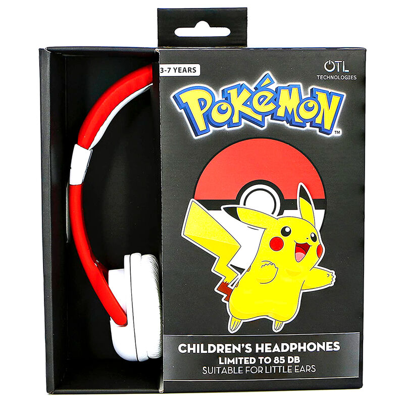 Casque Pokémon Pokeball posé sur une surface blanche mettant en avant son design léger et dimensions compactes