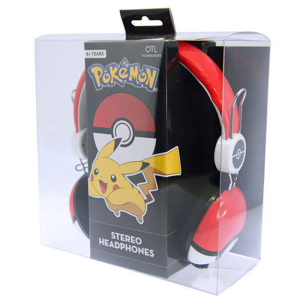 Détail du design iconique de la Pokéball sur l'oreillette du casque OTL TECHNOLOGIES.