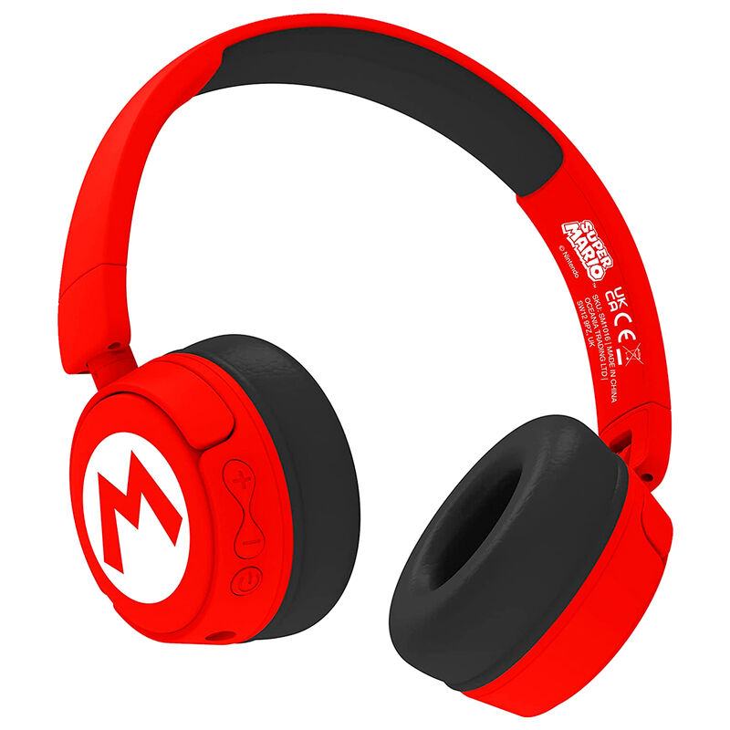 Image du casque Super Mario Bros avec câble USB Type-C pour recharge rapide