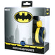 Détail du logo Batman imprimé sur l'oreillette du casque Core pour enfants