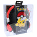 Casque Pokémon porté par un enfant, illustrant le confort et l'ajustement facile de l'arceau.