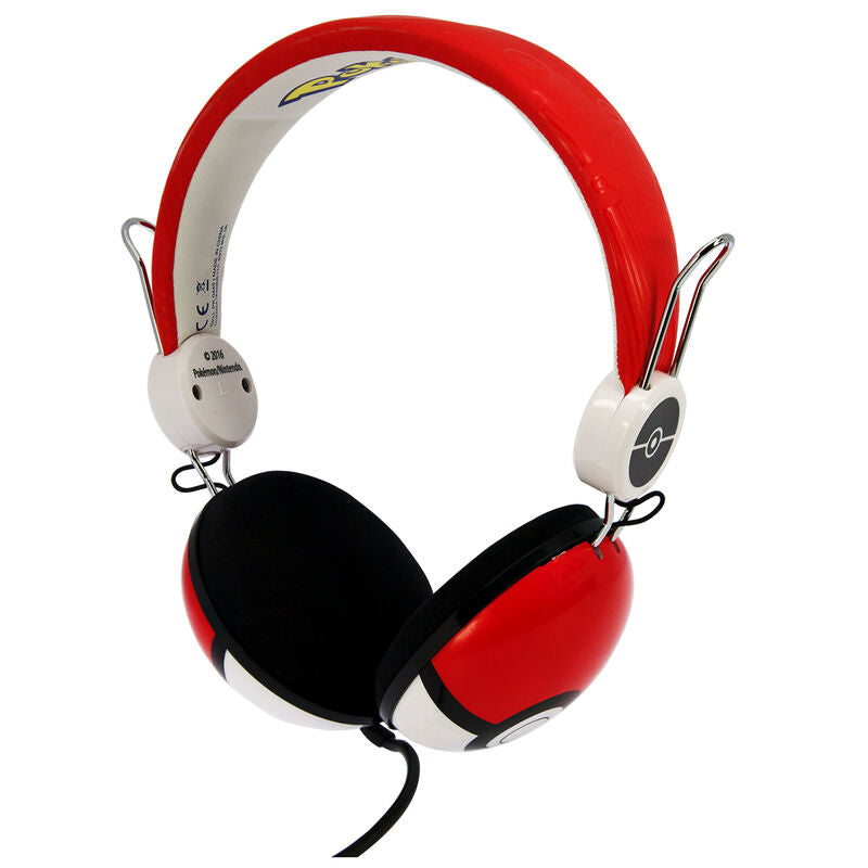 Présentation du casque Pokémon OTL TECHNOLOGIES posé à plat, mettant en avant sa légèreté et ses dimensions.