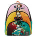 Sac à dos Loungefly My Hero Academia vue de face avec motifs imprimés colorés et détails embossés