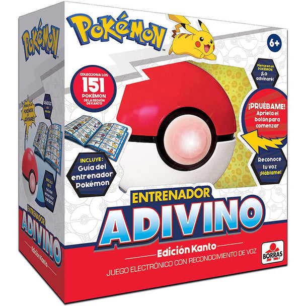 Boîte du jeu de société Pokémon Adivino EDUCA BORRAS avec illustrations colorées des personnages Pokémon pour enfants dès 6 ans
