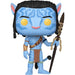 Vue latérale de la figurine Jake Sully Funko POP montrant les détails du costume et des couleurs vives