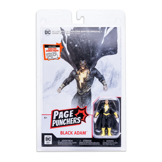 Figurine articulée Black Adam 7cm vue de face avec détails précis de costume DC Comics