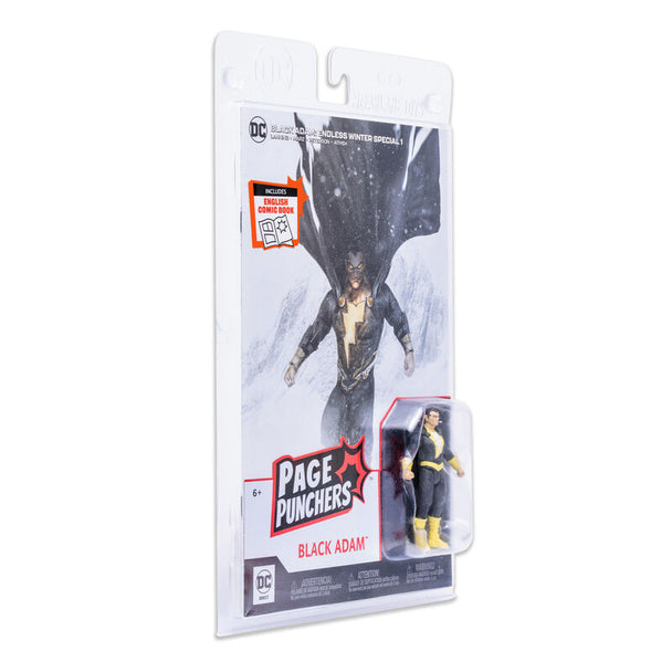 Profil latéral de la figurine Black Adam McFarlane Toys mettant en valeur l'articulation des bras