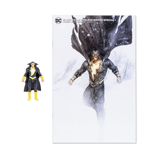 Vue arrière de la figurine Black Adam montrant les détails du manteau et du dos du personnage