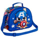 Intérieur du sac à déjeuner Captain America avec doublure isolante et compartiment unique spacieux