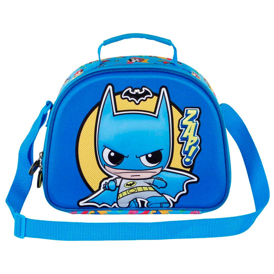 Sac à déjeuner Batman 3D DC Comics avec design embossé en relief sur fond noir