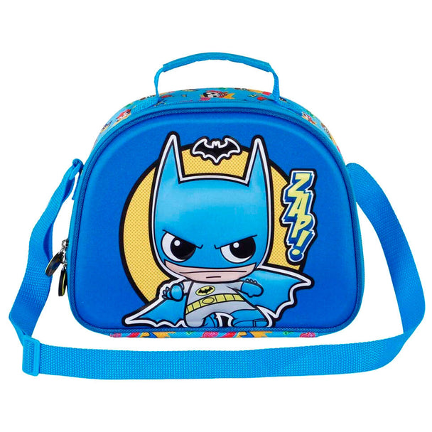 Sac à déjeuner Batman 3D DC Comics avec design embossé en relief sur fond noir