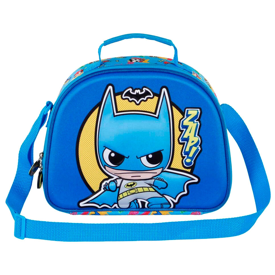 Sac à déjeuner Batman 3D DC Comics avec design embossé en relief sur fond noir