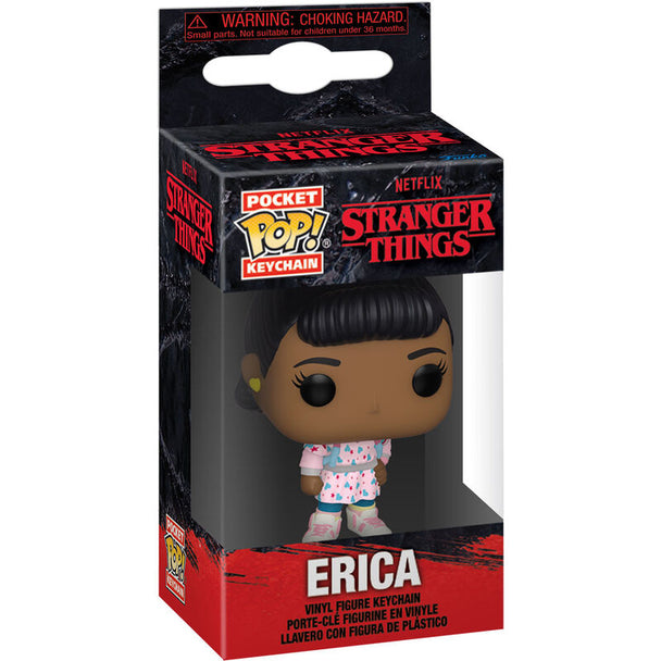 Vue rapprochée du porte-clés Erica Sinclair FUNKO montrant la qualité et la finition du produit