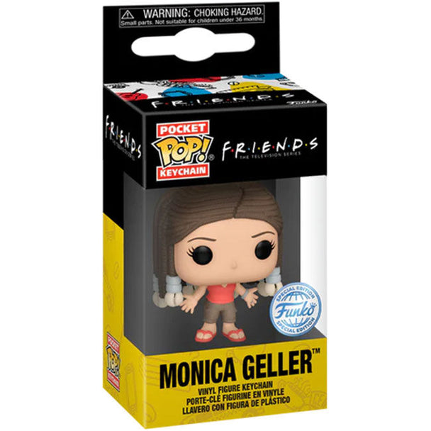 Porte-clés Pocket POP Monica Geller FUNKO en gros plan montrant les détails précis de la figurine