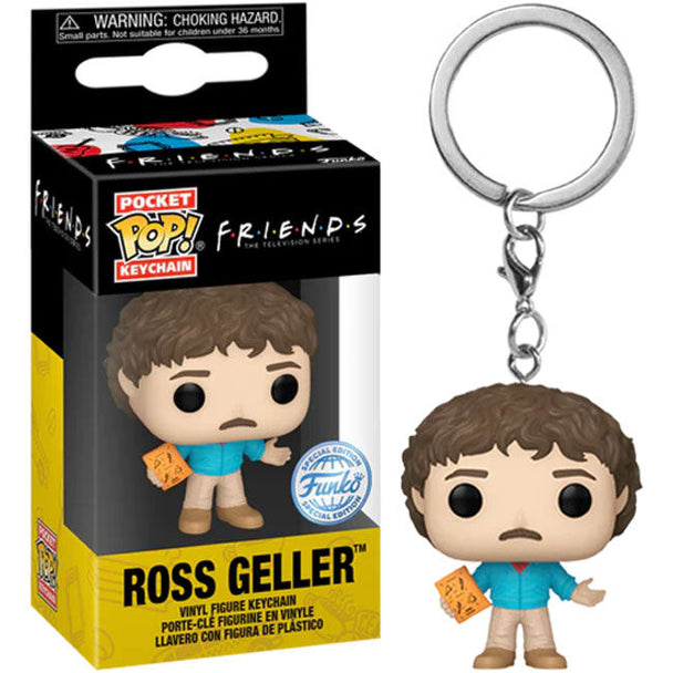 Zoom sur la figurine Ross Geller exclusive Friends avec couleurs vives
