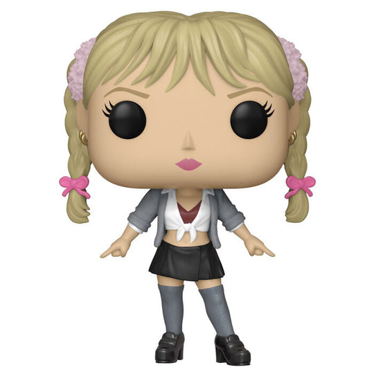 Set complet avec figurine Funko POP posée à côté du t-shirt Britney Spears